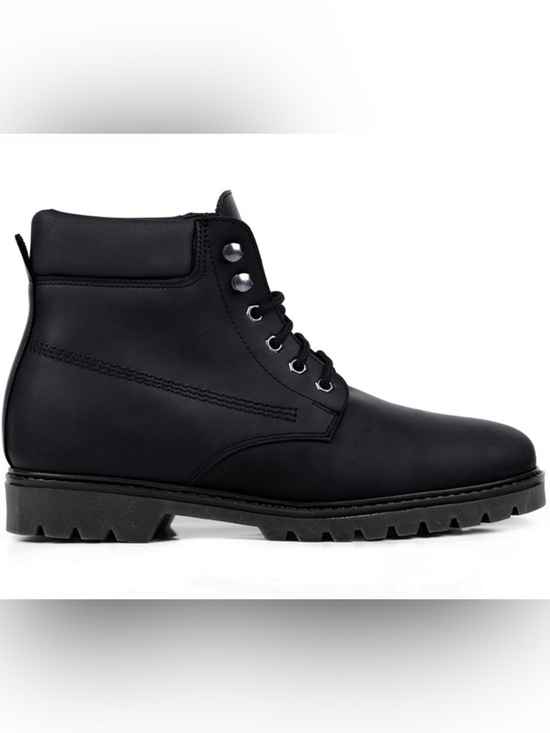 Men\'s Black Ankle Lace-Up Work Boots Size 41=US Size 8 main image 4